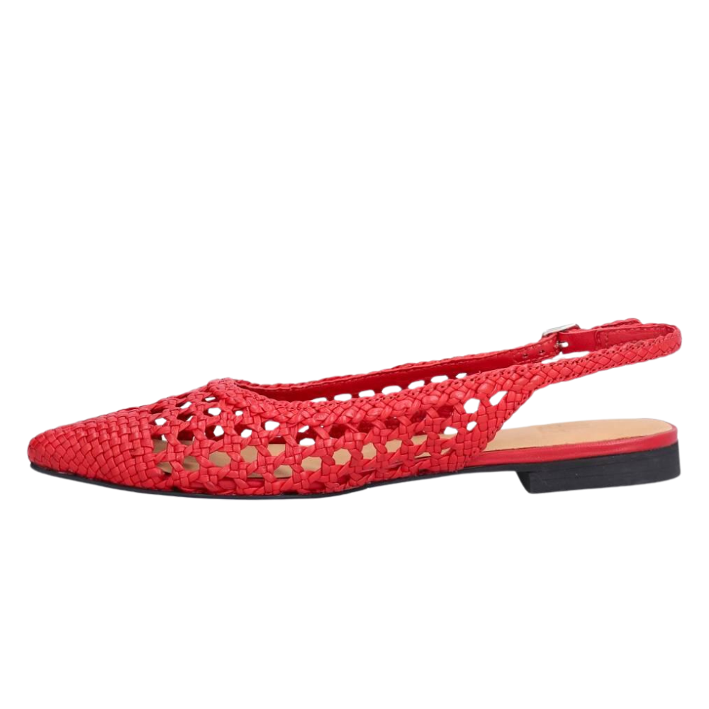 Slingback ballerinasko - Red Nappa 79